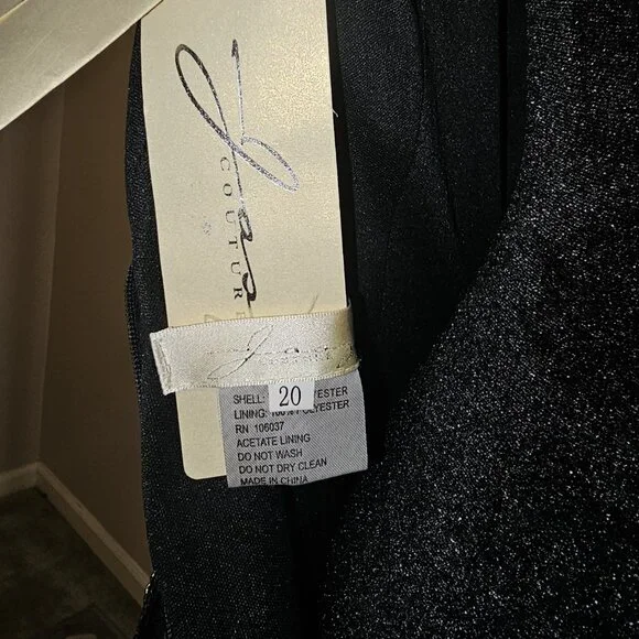 Vintage Black Beaded Cocktail Evening dress 20 - Picture 6 of 9